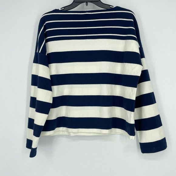 J. Crew Navy and White Striped Sweater - Picture 2 of 7
